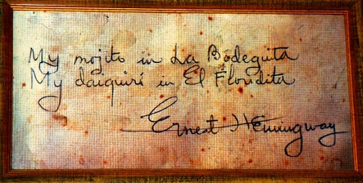 Hemingway signature Havana